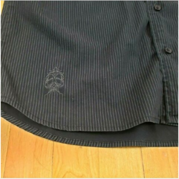 Vans Off The Wall Button Down Striped - Picture 2 of 7